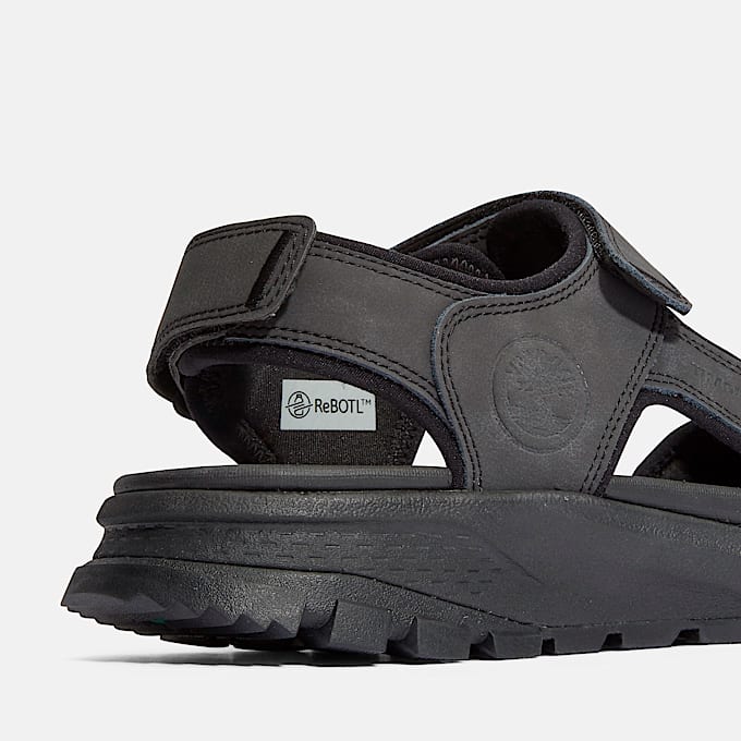 Mens Lincoln Peak Strap Sandals TBL Jet Black ALT7