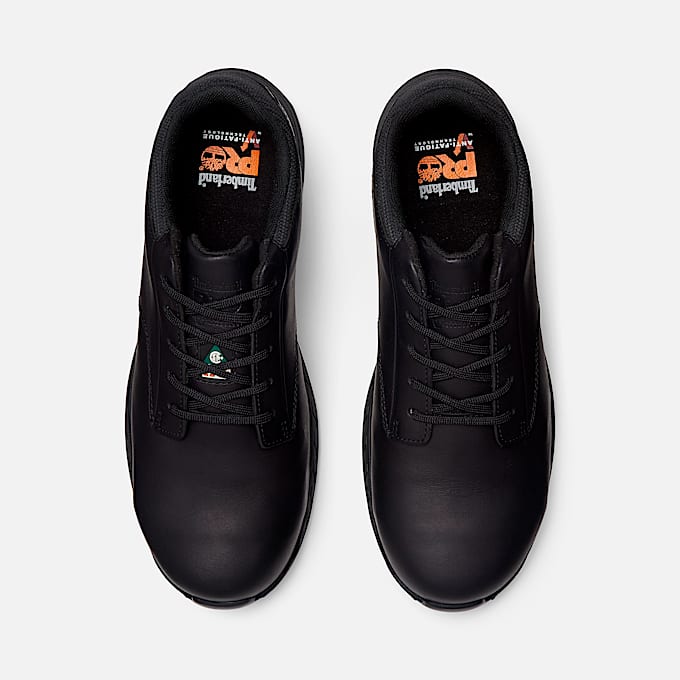 Mens Drivetrain Casual Composite Toe Work Shoe TBL Black FullGrain Leather ALT2