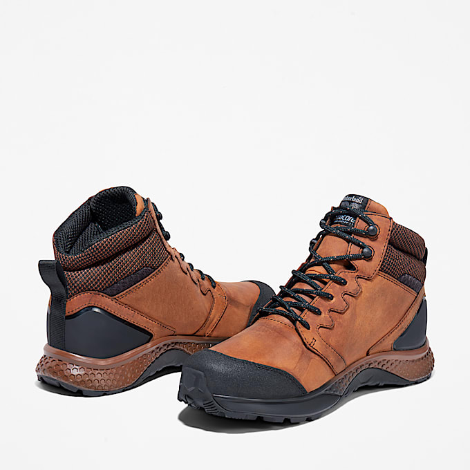Mens Reaxion Waterproof Work Sneaker TBL Brown ALT5