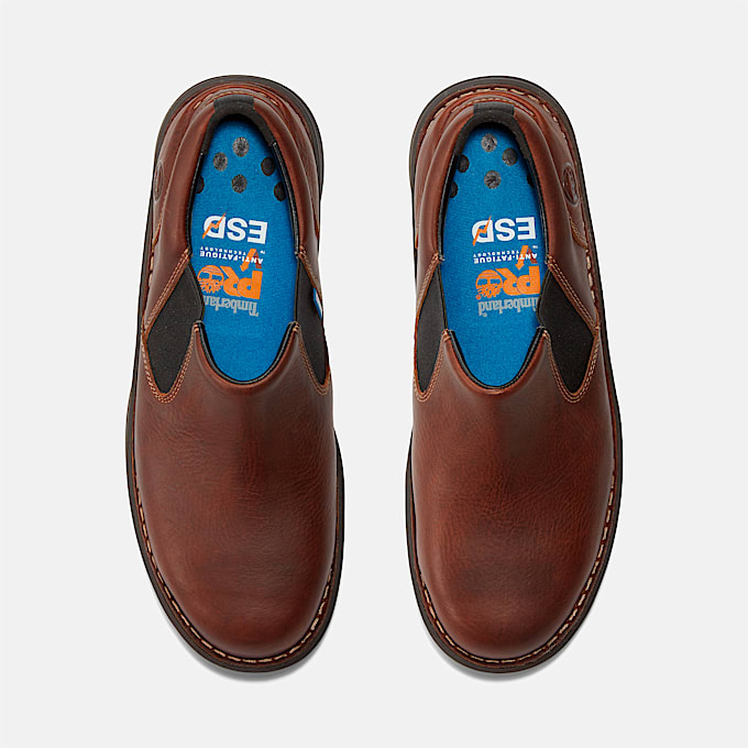 Mens Gladstone Casual Steel Toe Work Shoe TBL Brown ALT2