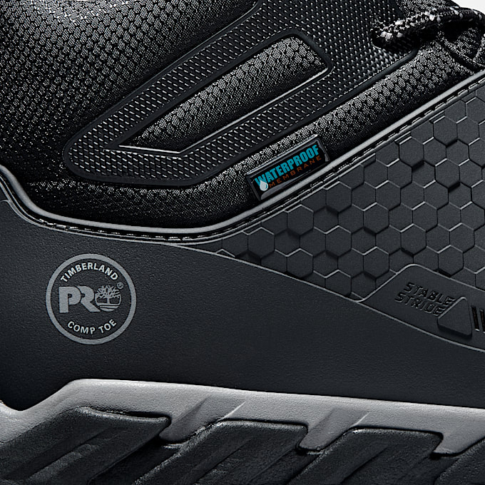 Mens Timberland PRO Ridgework Waterproof CompToe Work Boot TBL Black ALT6