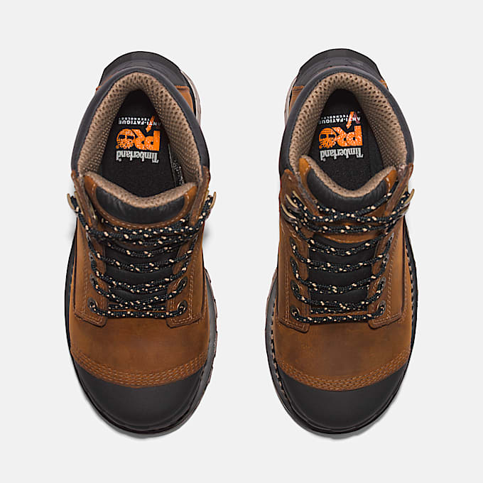 Womens Boondock 6 Waterproof CompToe Work Boot TBL Brown ALT2