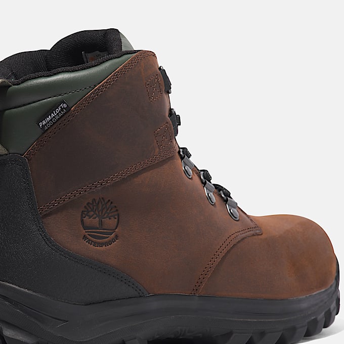 Botas Chillberg Waterproof Insulated Mid para hombre TBL Piel Grano Completo Marrn Oscuro ALT7