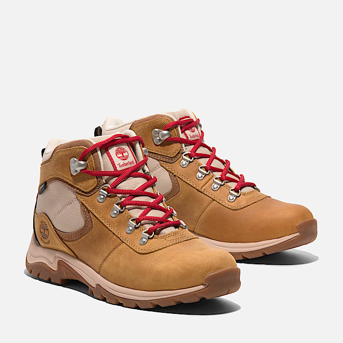 Womens Mt Maddsen Mid LaceUp Waterproof Hiking Boot TBL Wheat FullGrain ALT4