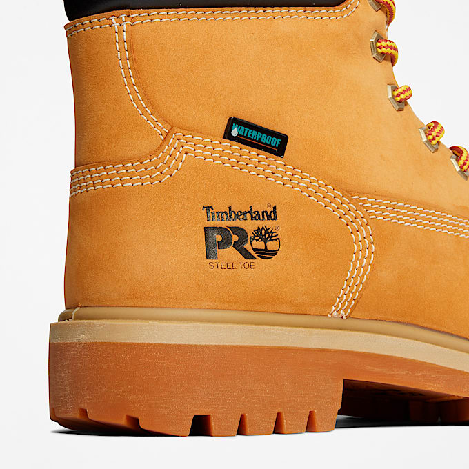 Womens Direct Attach 6 Steel Toe Waterproof Work Boot TBL Wheat ALT7