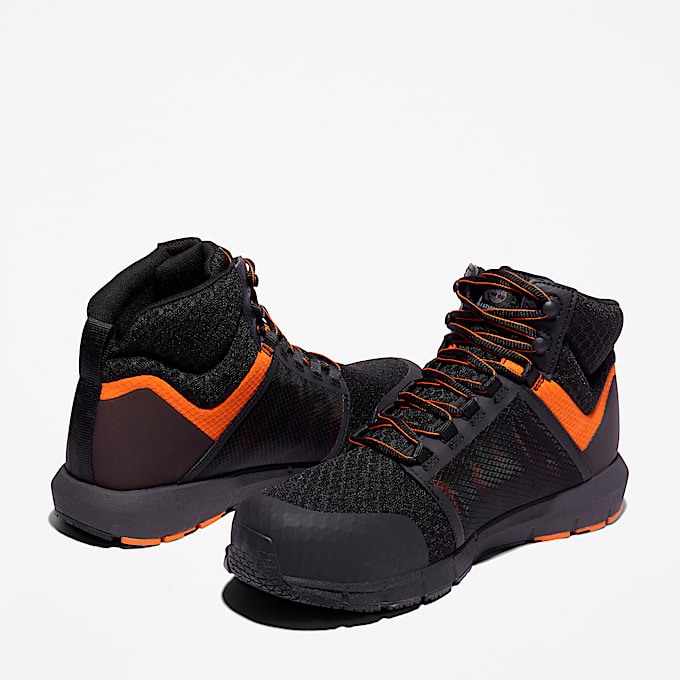 Mens Radius Composite Toe Work Sneaker TBL BlackOrange ALT5