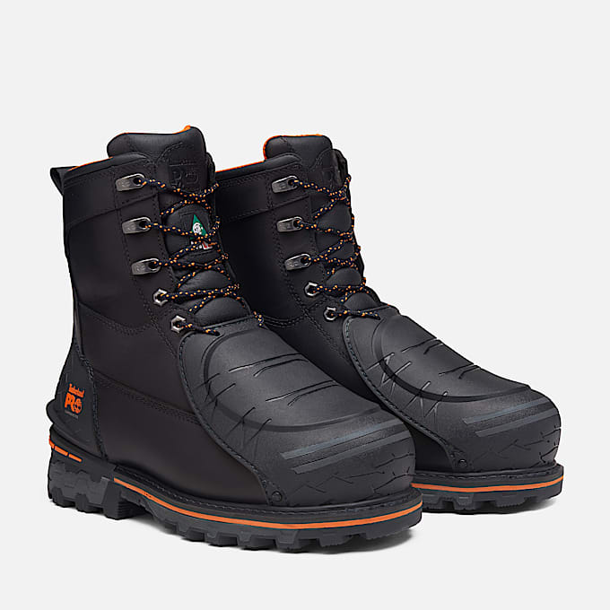 Mens Boondock CSA Met Guard 8 Work Boot TBL Black FullGrainOrange ALT4