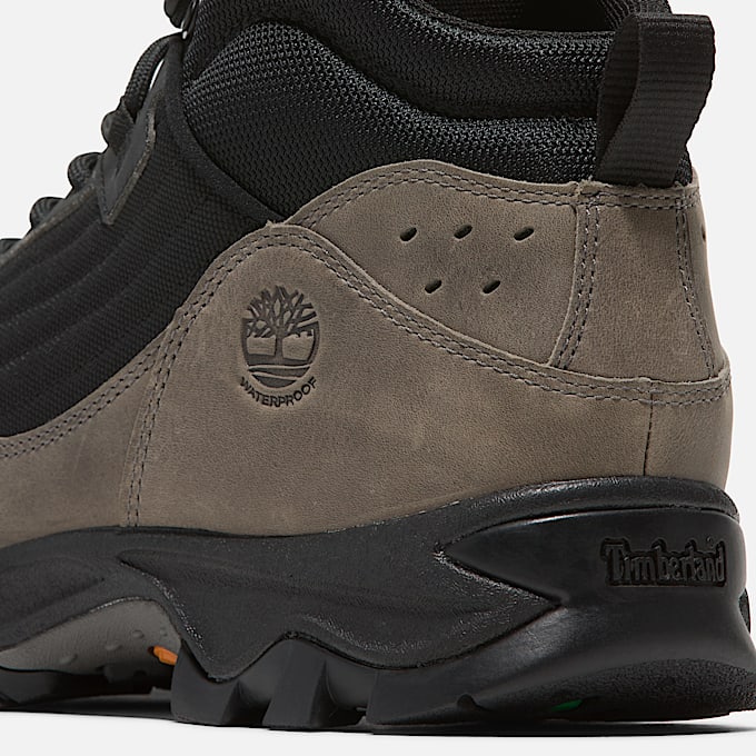 Mens Mt Maddsen Mid LaceUp Waterproof Hiking Boot TBL Black MeshGrey ALT7