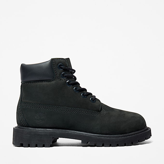 Youth Timberland Premium 6Inch Waterproof Boot TBL Black Nubuck HERO
