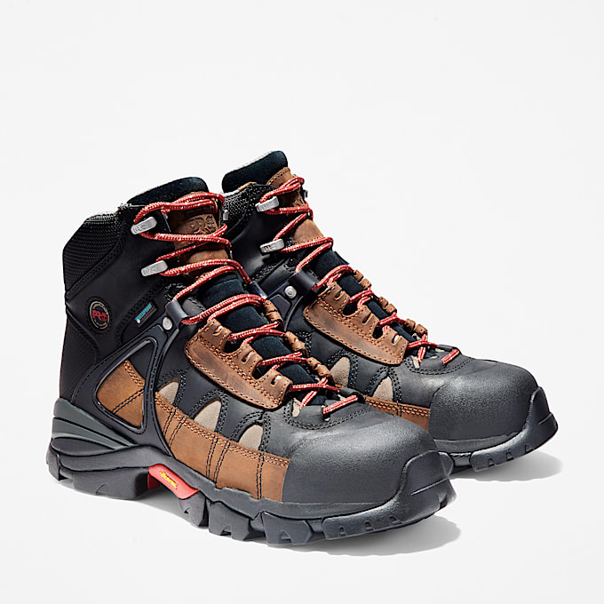 Mens Hyperion Alloy Toe Waterproof Work Boot TBL Brown ALT4