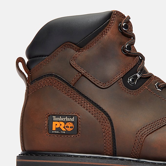 Mens Timberland PRO Pit Boss 6 SteelToe Work Boot TBL Brown ALT7