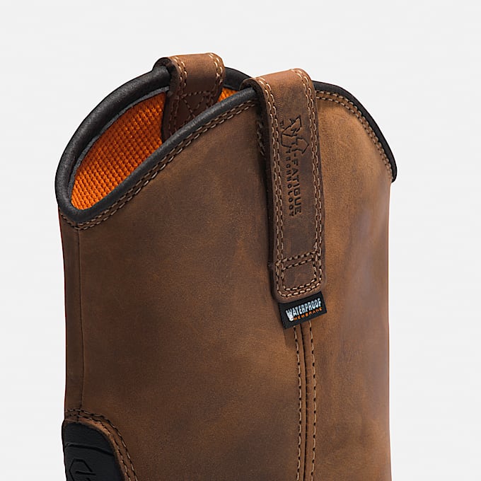 Mens True Grit Pull On Composite Toe Waterproof Work Boot TBL Brown ALT7