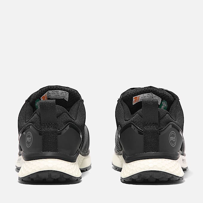 Womens Reaxion Composite Toe Work Sneaker TBL BlackWhite ALT5