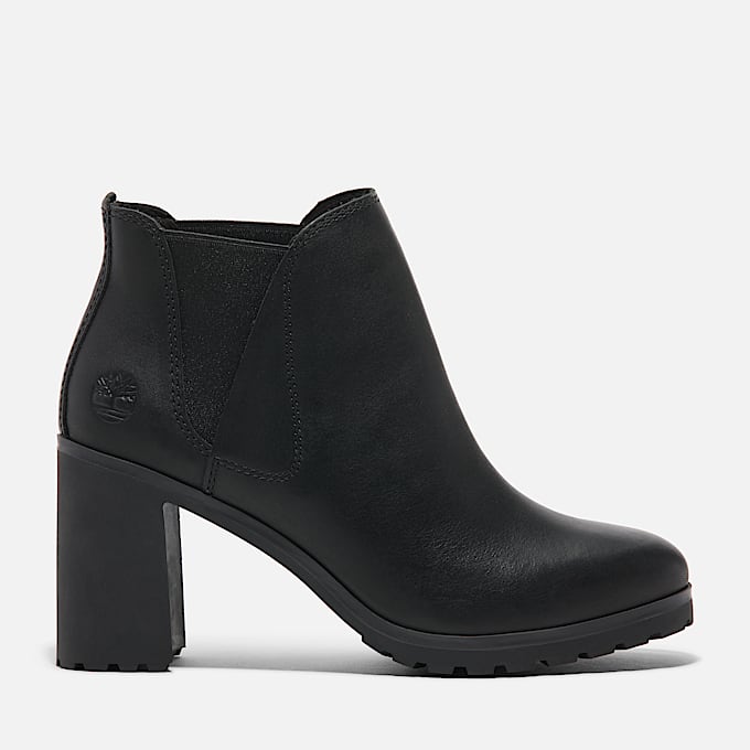 Botas Allington Mid Chelsea para mujer TBL Piel de grano entero Negro HERO