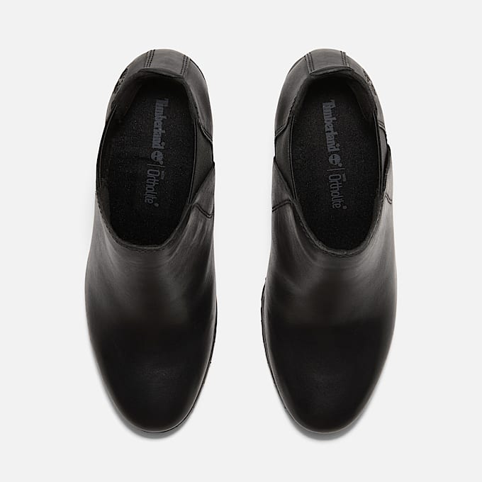 Botas Allington Mid Chelsea para mujer TBL Piel de grano entero Negro ALT2