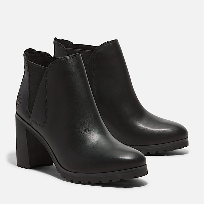 Botas Allington Mid Chelsea para mujer TBL Piel de grano entero Negro ALT4