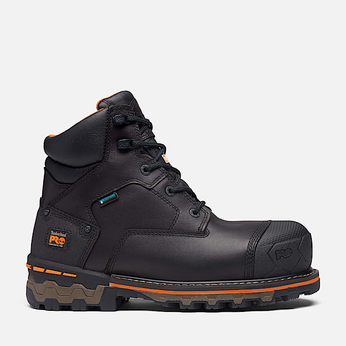 Mens Boondock 6 Composite Toe Waterproof Work Boot TBL Black HERO