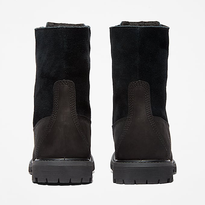 Womens Timberland WarmLined Waterproof RollTop Boot TBL Black Nubuck ALT5