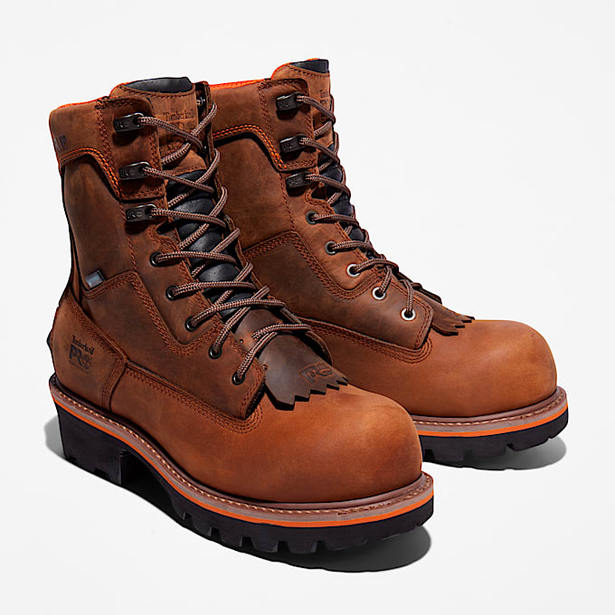 Mens Evergreen Logger Composite Toe Waterproof Work Boot TBL Brown ALT4