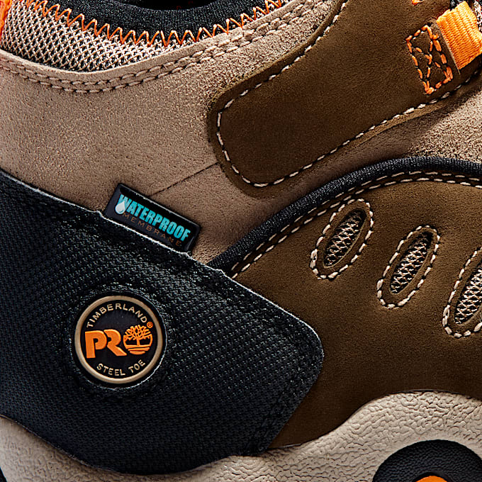 Mens Mudslinger Steel Toe Waterproof Work Boot TBL Brown ALT6