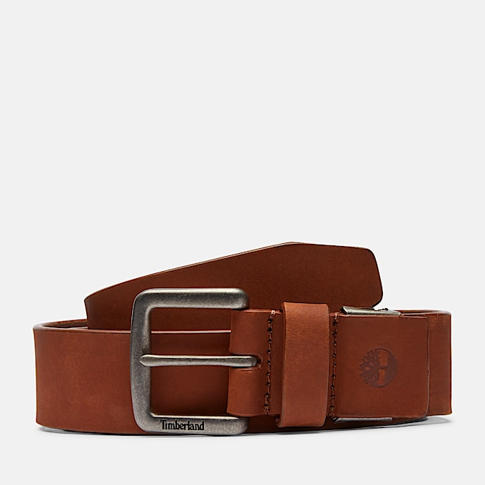 Mens Brookton CuttoFit Leather Belt TBL Brown HERO