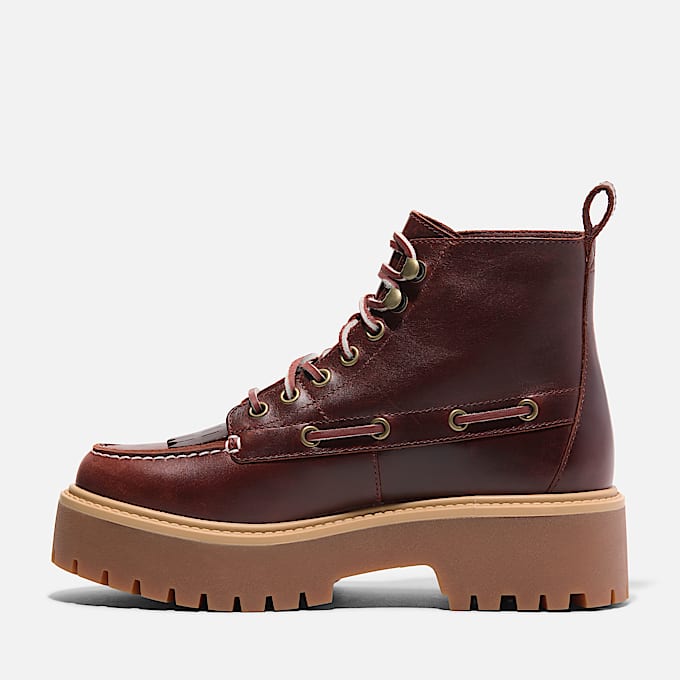 Womens Stone Street Platform Kiltie Boot TBL Root Beer FullGrain ALT6
