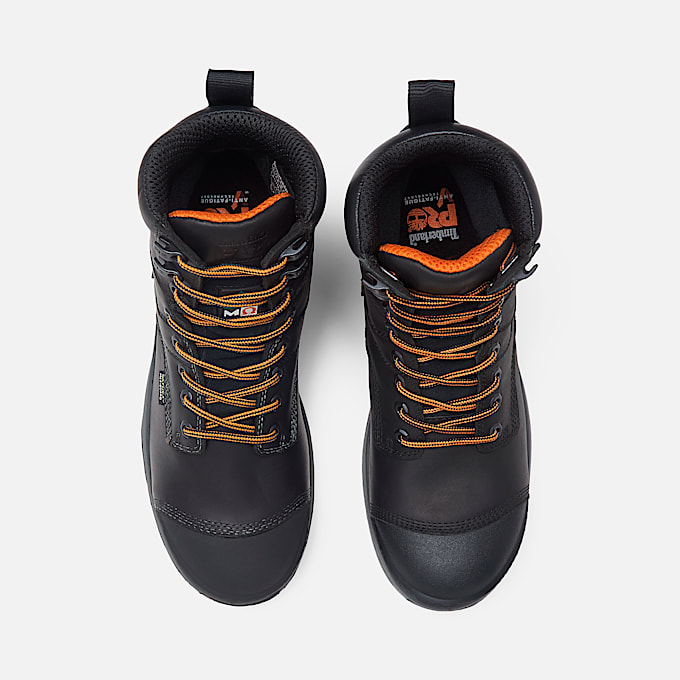 Mens Timberland PRO Endurance HD 8Inch Waterproof Insulated CompToe Boot TBL Black ALT2