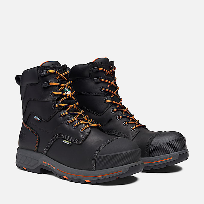 Mens Timberland PRO Endurance HD 8Inch Waterproof Insulated CompToe Boot TBL Black ALT4