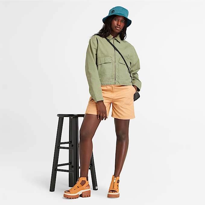 Womens Brookline Utility Cargo Short TBL Light Wheat ALT1