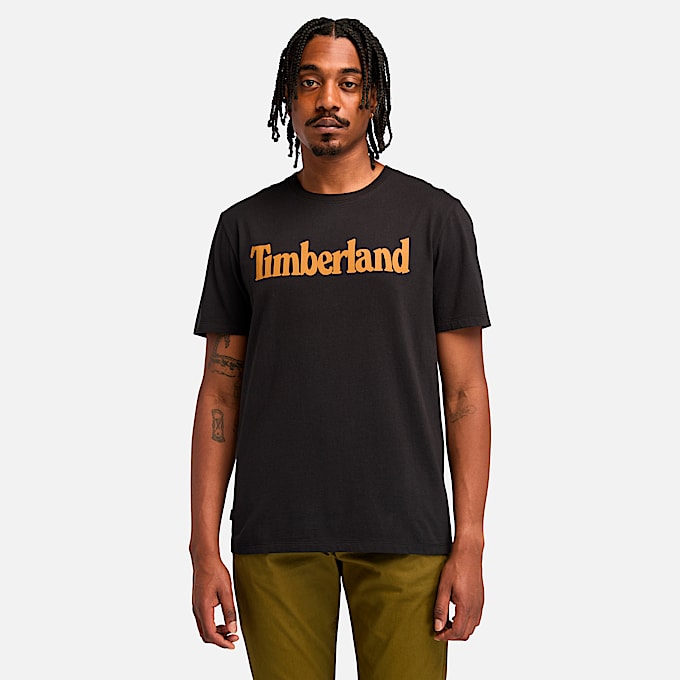 Mens Northwood Logo ShortSleeve TShirt TBL BlackWheat HERO