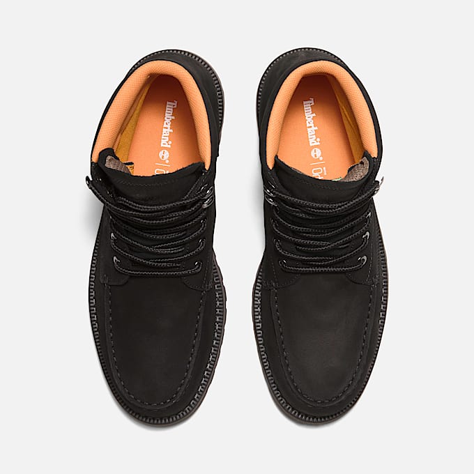 Mens Redwood Falls Waterproof MocToe Boot TBL Black Nubuck ALT2