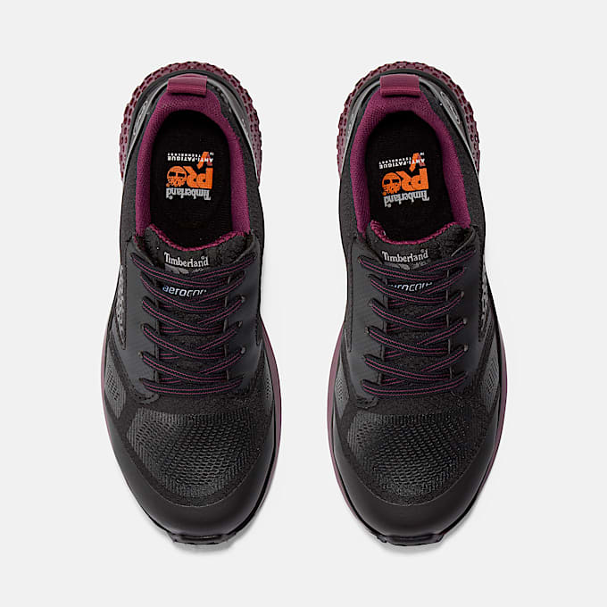 Womens Reaxion Composite Toe Work Sneaker TBL BlackPurple ALT2