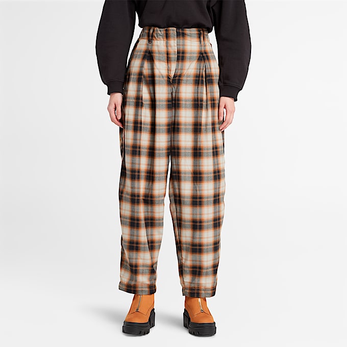 Pantaln para mujer a cuadros TBL Caf ALT8