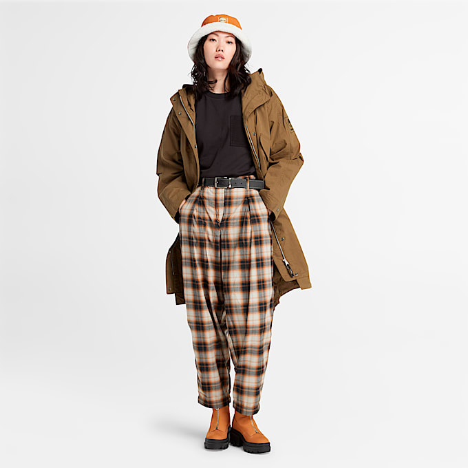 Pantaln para mujer a cuadros TBL Caf ALT1