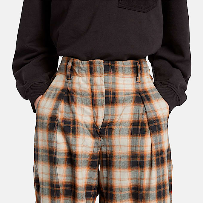 Pantaln para mujer a cuadros TBL Caf ALT2