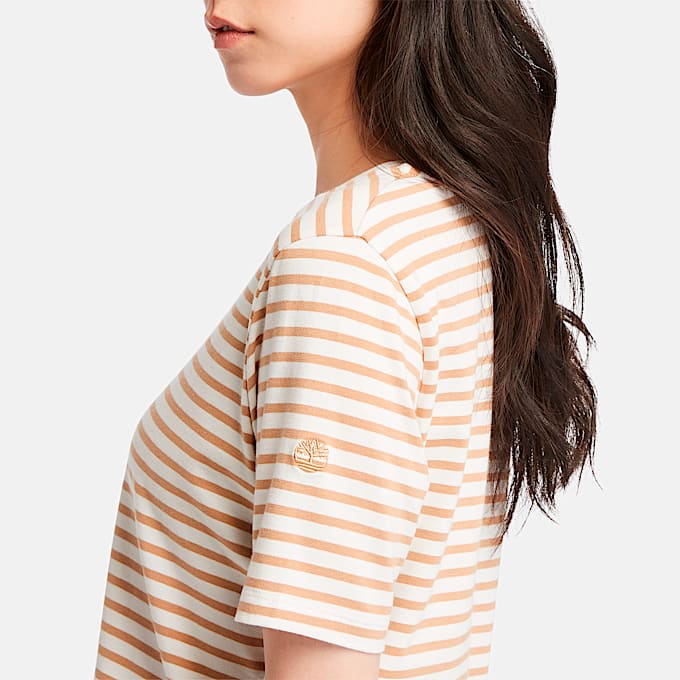 Women's Striped Short-Sleeve Baby T-Shirt