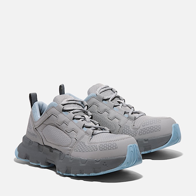Womens Timberland PRO Powertrain EV Composite Toe Work Sneaker TBL GreyBlue ALT4