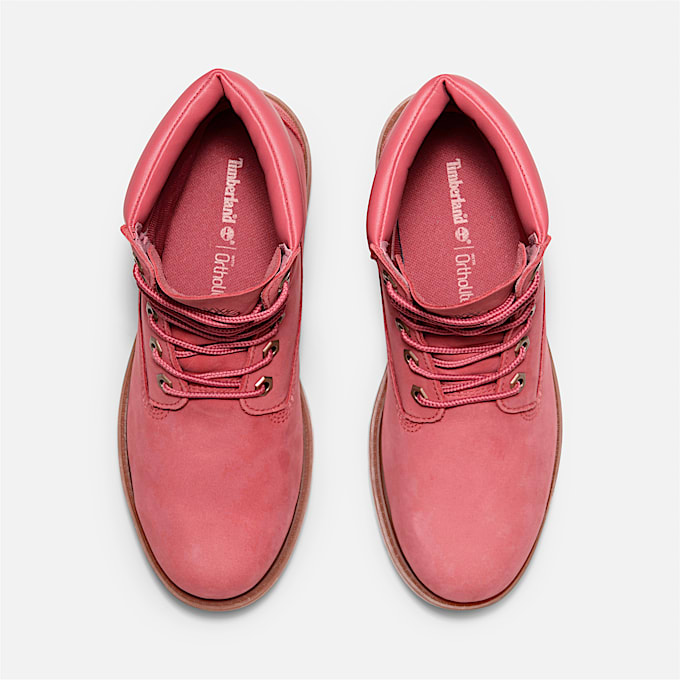 Botas Linden Woods de 6 Laceup Waterproof para mujer TBL Nobuk rosa ALT2