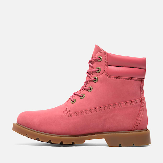 Botas Linden Woods de 6 Laceup Waterproof para mujer TBL Nobuk rosa ALT6