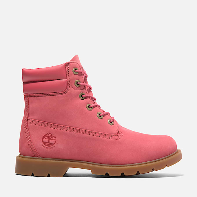 Botas Linden Woods de 6 Laceup Waterproof para mujer TBL Nobuk rosa HERO