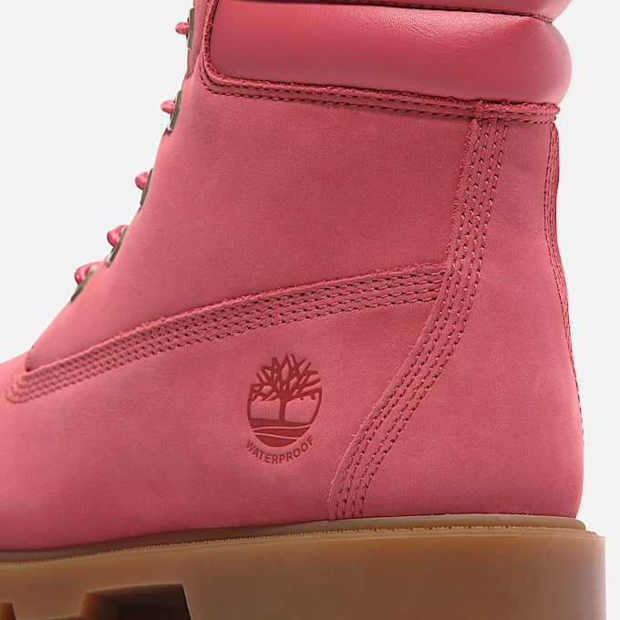 Botas Linden Woods de 6 Laceup Waterproof para mujer TBL Nobuk rosa ALT7