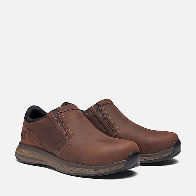 Mens Drivetrain Casual Composite Toe Work Shoe TBL Brown FullGrain Leather ALT4