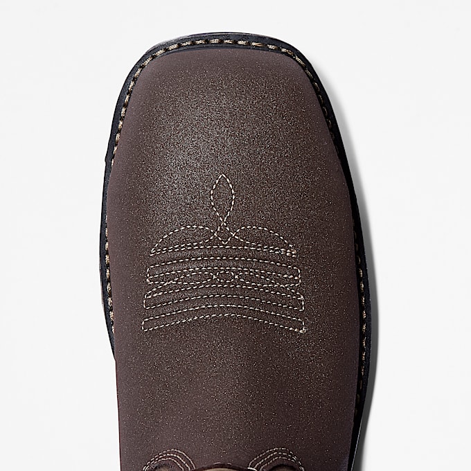 Mens True Grit Pull On Composite Toe Waterproof Work Boot TBL Rancher Brown ALT2