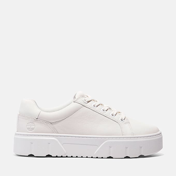Sneakers para Mujer Laurel Court Low con agujetas TBL Piel de Grano Entero Blanco HERO