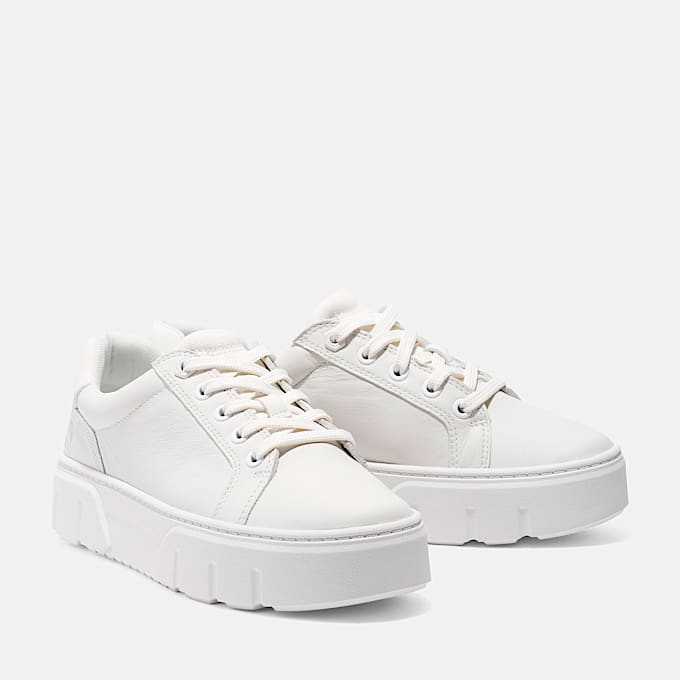Sneakers para Mujer Laurel Court Low con agujetas TBL Piel de Grano Entero Blanco ALT4