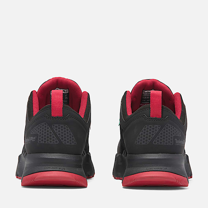 Mens Timberland PRO Powertrain EV CompToe Work Sneaker TBL BlackRed ALT5