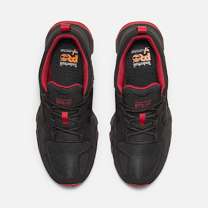 Mens Timberland PRO Powertrain EV CompToe Work Sneaker TBL BlackRed ALT2