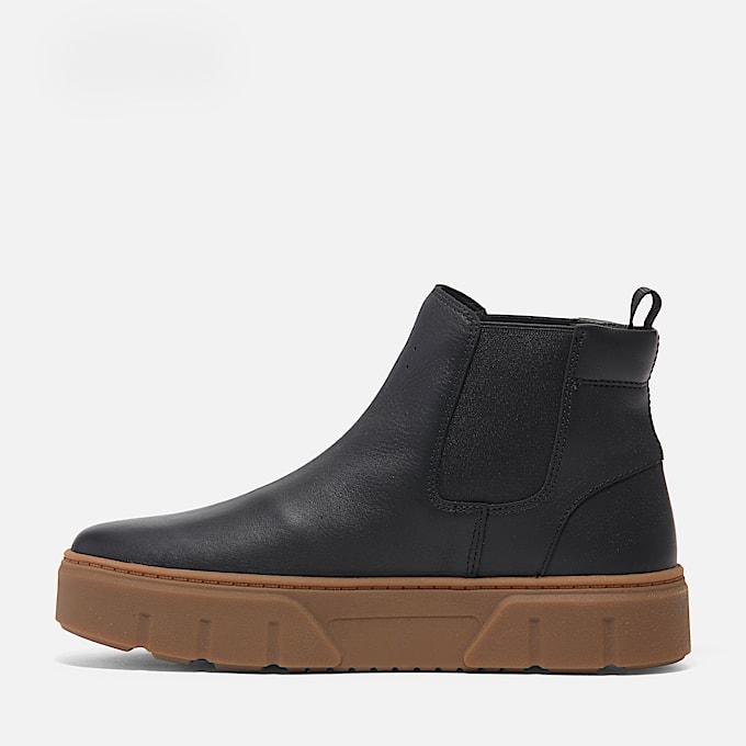 Sneaker Laurel Court Mid Pull On para mujer TBL Piel de grano entero Negro ALT6