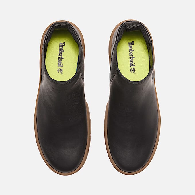 Sneaker Laurel Court Mid Pull On para mujer TBL Piel de grano entero Negro ALT2