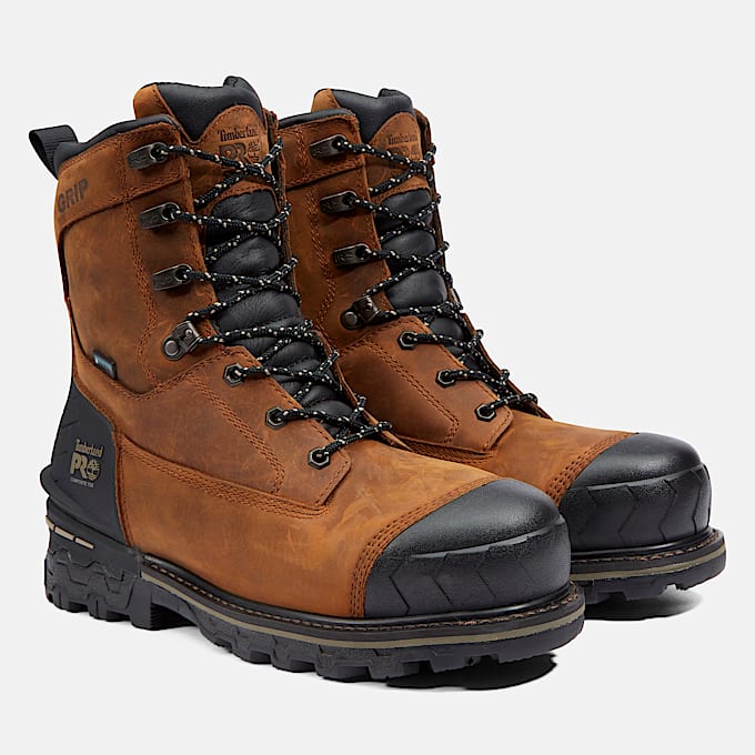 Mens Boondock HD 8 Composite Toe Waterproof Work Boot TBL Distressed Brown ALT4